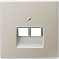 Лицевая панель Jung LS990 metal для 2-м. розетки RJ11/RJ45 сталь картинка